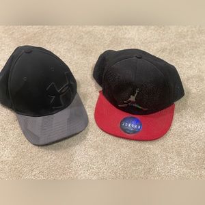 Two Youth Jordan and Under Armour Hats